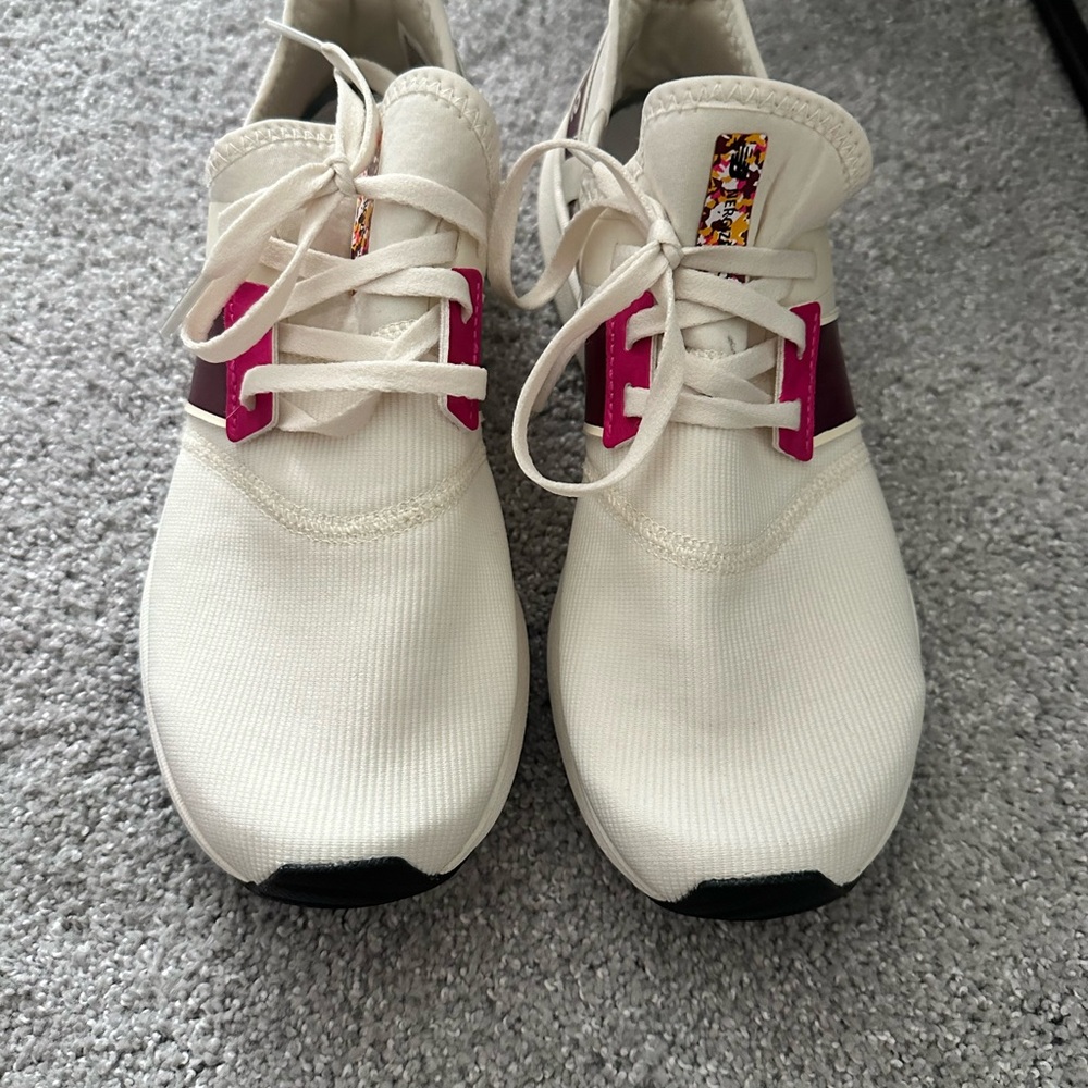 New Balance White and Pink Athletic Shoes